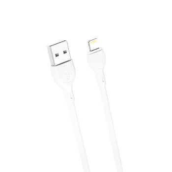 Töltőkábel USB / Lightning csatlakozókkal 2.1A, 1 méter, fehér