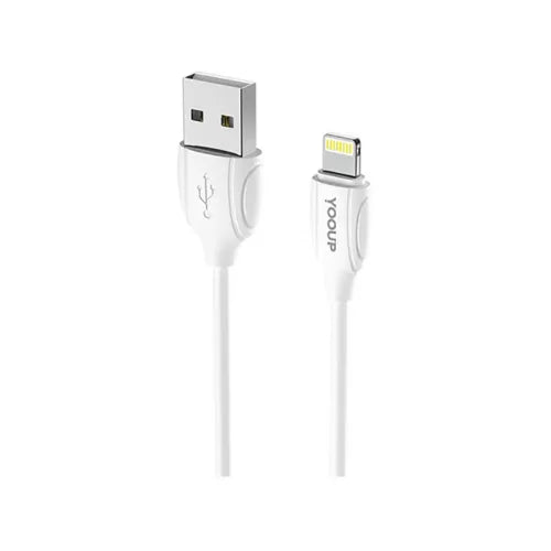 Töltőkábel USB / Lightning csatlakozókkal 2.4A, 2 méter, fehér