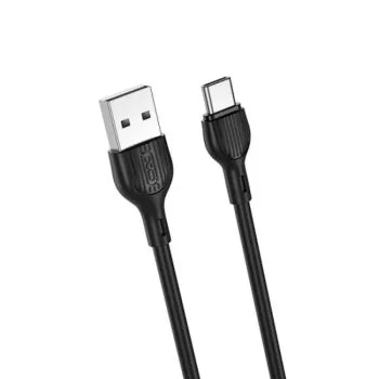 Töltőkábel USB / Type-C csatlakozókkal 2.1A , 1 méter, fekete